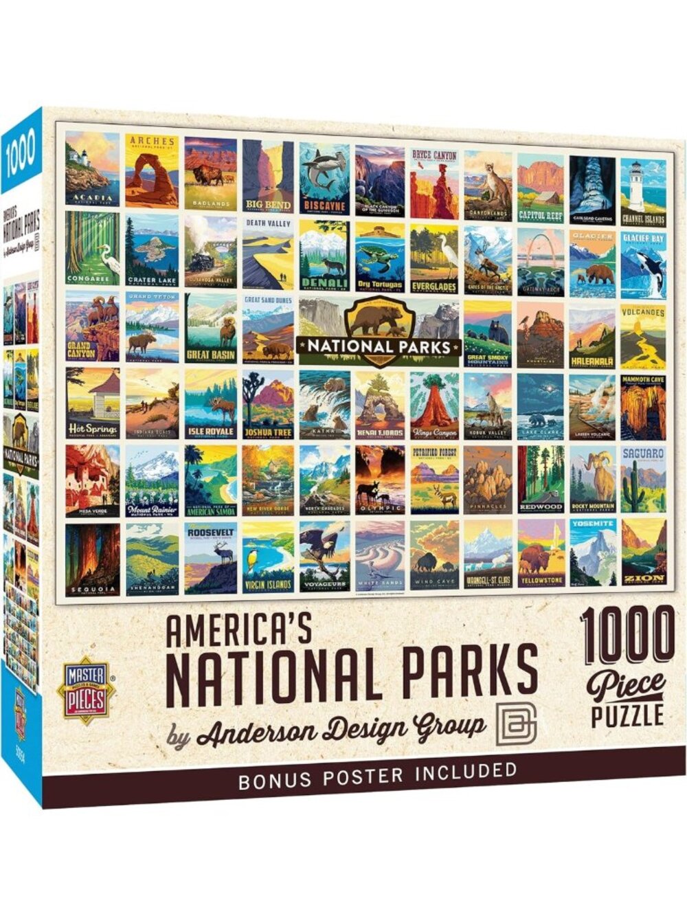 1000 Piece Jigsaw Puzzle of America's National Parks - Fun Family Activity